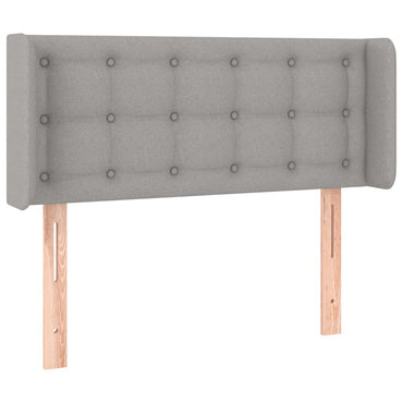 vidaXL Kopfteil mit Ohren Hellgrau 103x16x78/88 cm Stoff