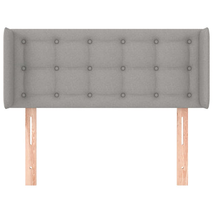 vidaXL Kopfteil mit Ohren Hellgrau 103x16x78/88 cm Stoff