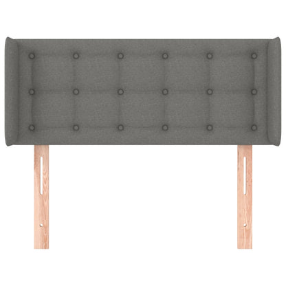 vidaXL Kopfteil mit Ohren Dunkelgrau 103x16x78/88 cm Stoff