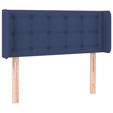 vidaXL Kopfteil mit Ohren Blau 103x16x78/88 cm Stoff