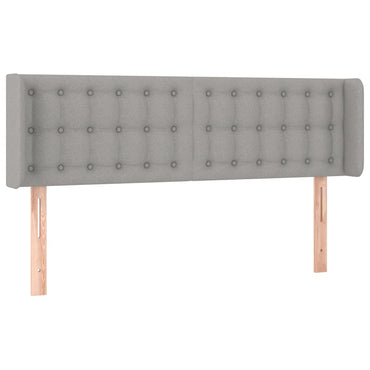 vidaXL Kopfteil mit Ohren Hellgrau 147x16x78/88 cm Stoff