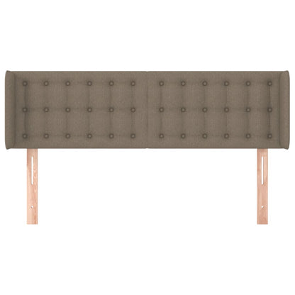 vidaXL Kopfteil mit Ohren Taupe 147x16x78/88 cm Stoff