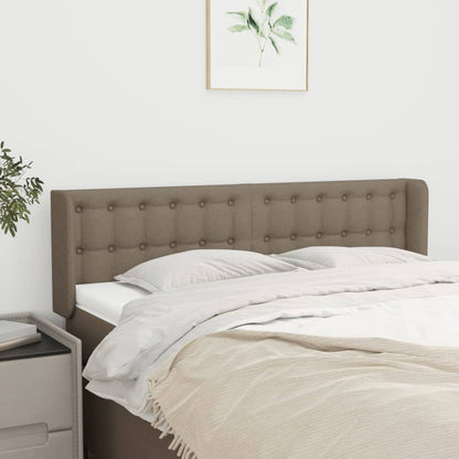 vidaXL Kopfteil mit Ohren Taupe 147x16x78/88 cm Stoff