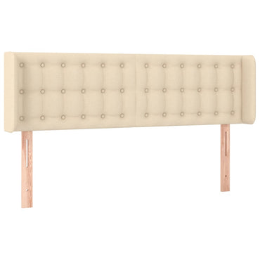 vidaXL Kopfteil mit Ohren Creme 147x16x78/88 cm Stoff