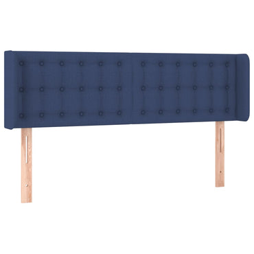 vidaXL Kopfteil mit Ohren Blau 147x16x78/88 cm Stoff