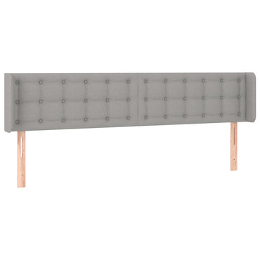 vidaXL Kopfteil mit Ohren Hellgrau 163x16x78/88 cm Stoff