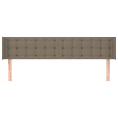 vidaXL Kopfteil mit Ohren Taupe 163x16x78/88 cm Stoff