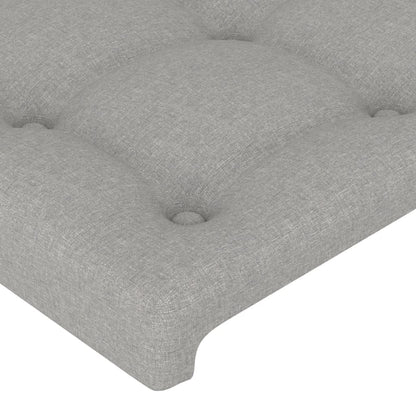 vidaXL Kopfteil mit Ohren Hellgrau 183x16x78/88 cm Stoff