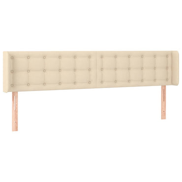 vidaXL Kopfteil mit Ohren Creme 183x16x78/88 cm Stoff