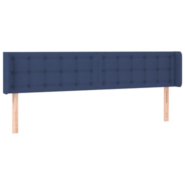 vidaXL Kopfteil mit Ohren Blau 183x16x78/88 cm Stoff