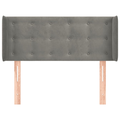 vidaXL Kopfteil mit Ohren Hellgrau 83x16x78/88 cm Samt