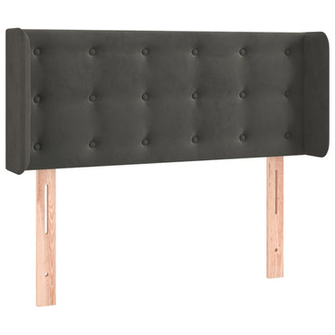 vidaXL Kopfteil mit Ohren Dunkelgrau 83x16x78/88 cm Samt