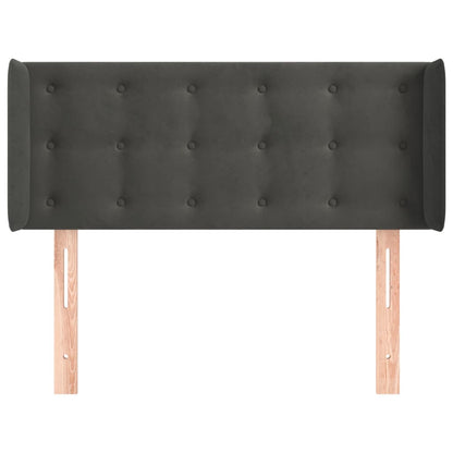 vidaXL Kopfteil mit Ohren Dunkelgrau 83x16x78/88 cm Samt