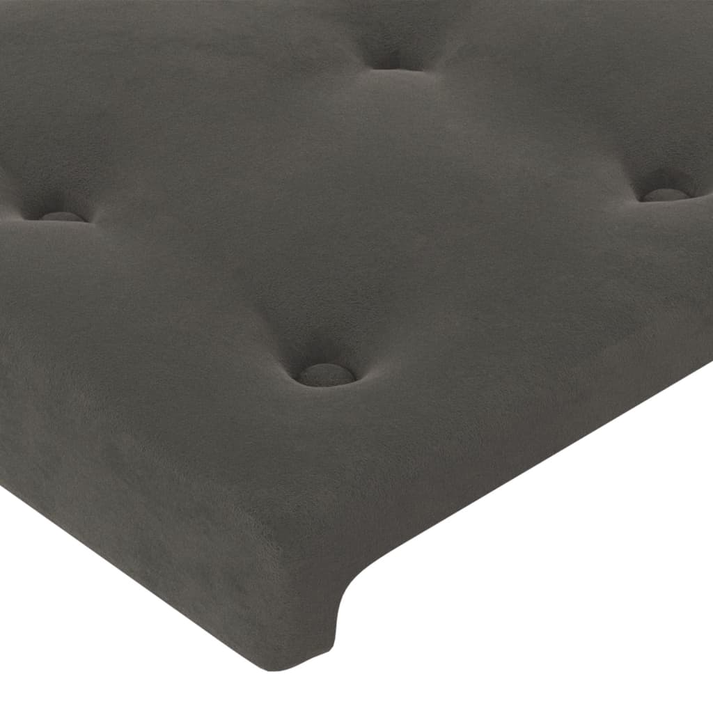 vidaXL Kopfteil mit Ohren Dunkelgrau 83x16x78/88 cm Samt