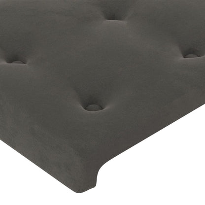 vidaXL Kopfteil mit Ohren Dunkelgrau 83x16x78/88 cm Samt