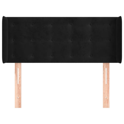 vidaXL Kopfteil mit Ohren Schwarz 83x16x78/88 cm Samt