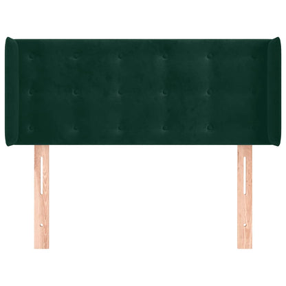 vidaXL Kopfteil mit Ohren Dunkelgrün 83x16x78/88 cm Samt