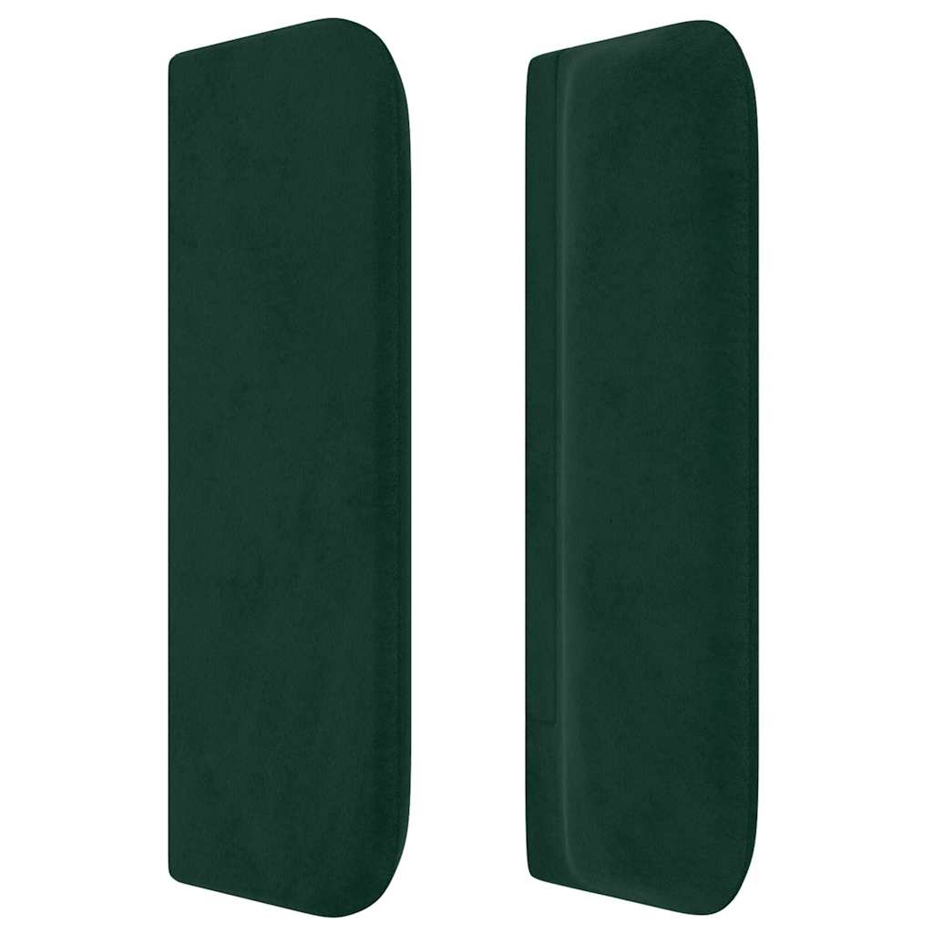 vidaXL Kopfteil mit Ohren Dunkelgrün 83x16x78/88 cm Samt