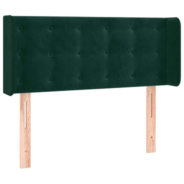 vidaXL Kopfteil mit Ohren Dunkelgrün 93x16x78/88 cm Samt