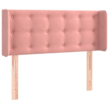 vidaXL Kopfteil mit Ohren Rosa 93x16x78/88 cm Samt