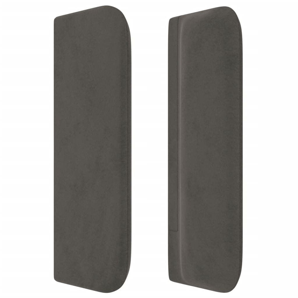 vidaXL Kopfteil mit Ohren Dunkelgrau 103x16x78/88 cm Samt