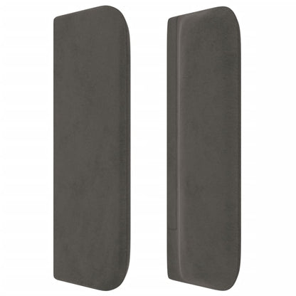 vidaXL Kopfteil mit Ohren Dunkelgrau 103x16x78/88 cm Samt