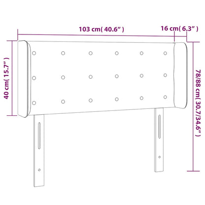 vidaXL Kopfteil mit Ohren Dunkelgrün 103x16x78/88 cm Samt