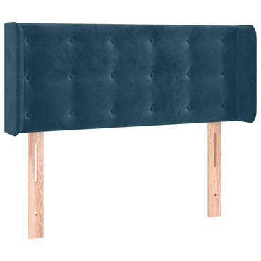 vidaXL Kopfteil mit Ohren Dunkelblau 103x16x78/88 cm Samt