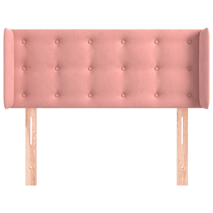 vidaXL Kopfteil mit Ohren Rosa 103x16x78/88 cm Samt