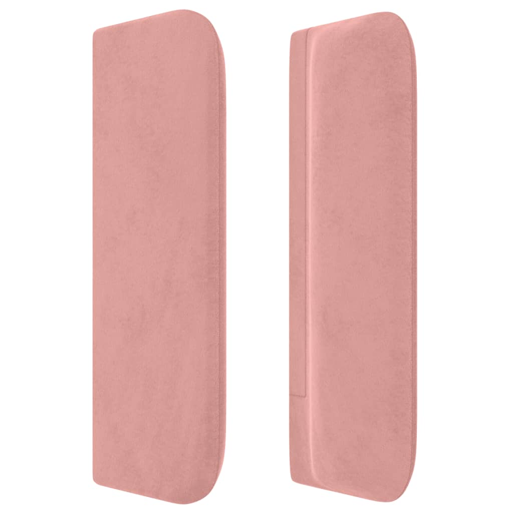 vidaXL Kopfteil mit Ohren Rosa 103x16x78/88 cm Samt