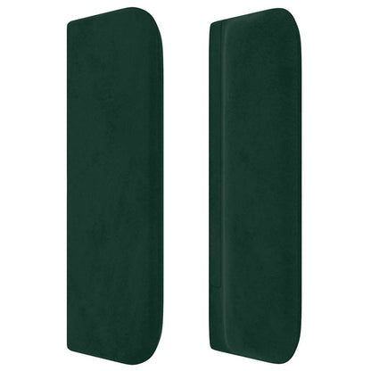 vidaXL Kopfteil mit Ohren Dunkelgrün 163x16x78/88 cm Samt