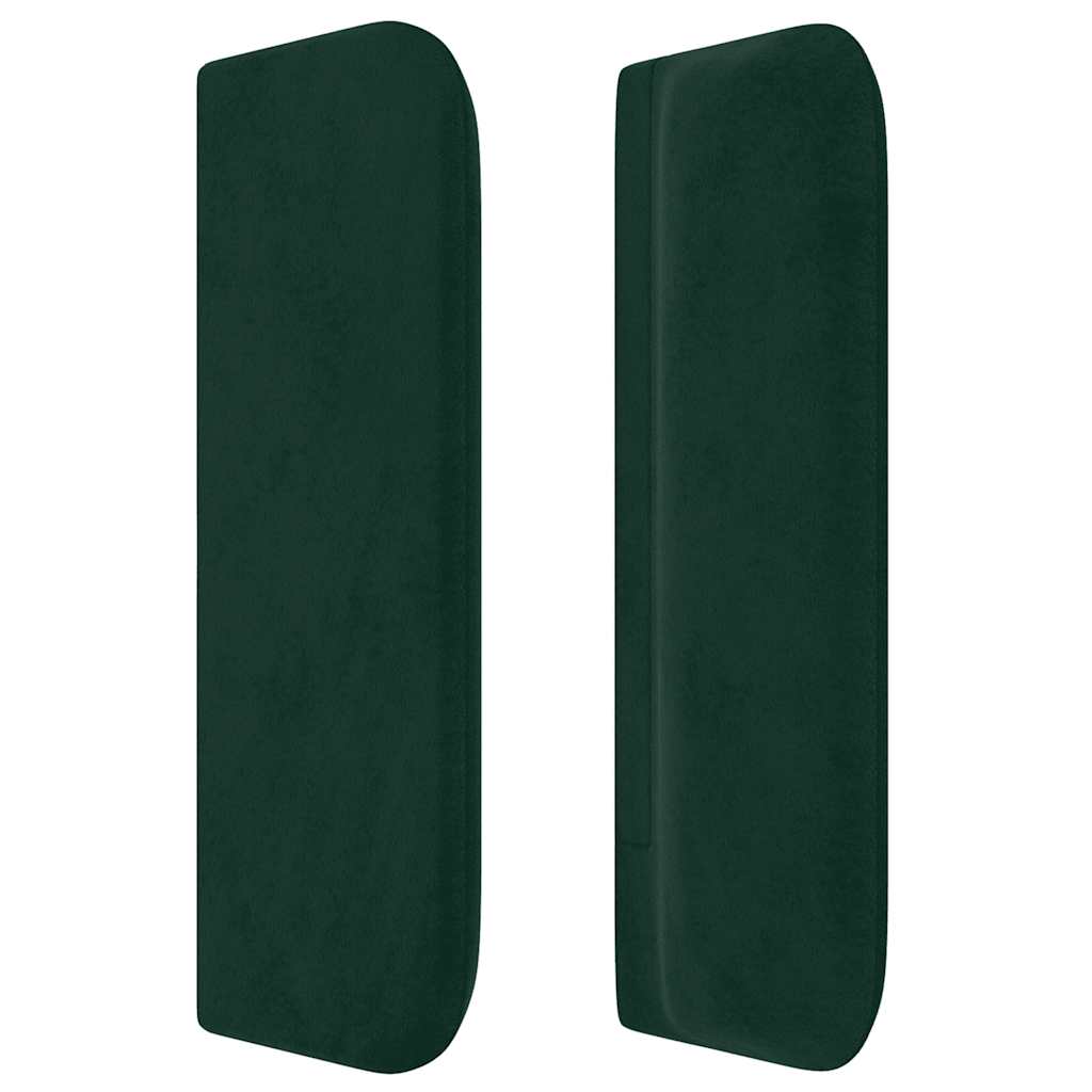 vidaXL Kopfteil mit Ohren Dunkelgrün 183x16x78/88 cm Samt