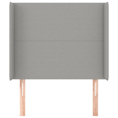 vidaXL Kopfteil mit Ohren Hellgrau 83x16x118/128 cm Stoff