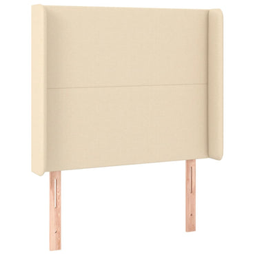 vidaXL Kopfteil mit Ohren Creme 83x16x118/128 cm Stoff