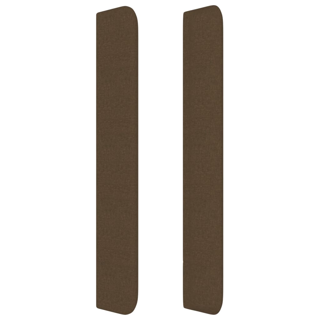 vidaXL Kopfteil mit Ohren Dunkelbraun 93x16x118/128 cm Stoff
