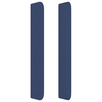 vidaXL Kopfteil mit Ohren Blau 93x16x118/128 cm Stoff