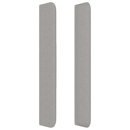 vidaXL Kopfteil mit Ohren Hellgrau 103x16x118/128 cm Stoff