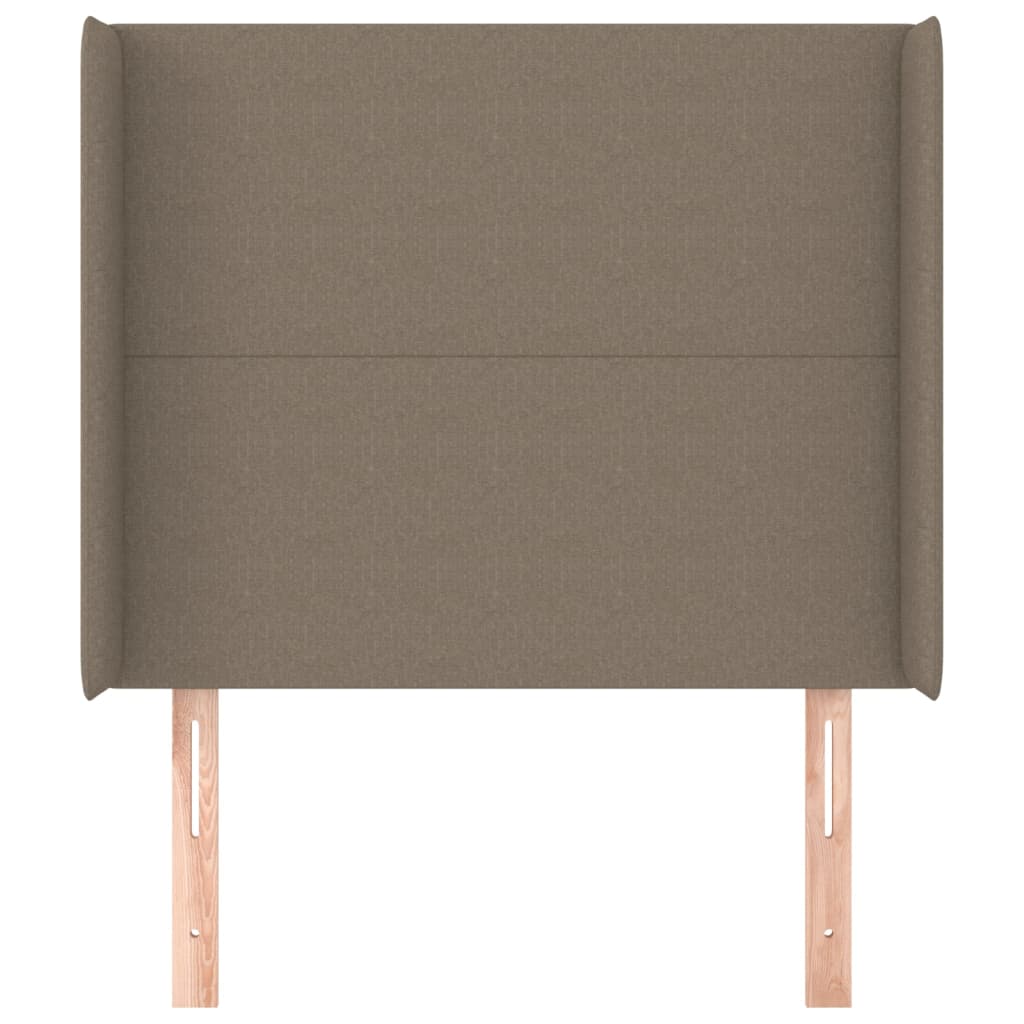 vidaXL Kopfteil mit Ohren Taupe 103x16x118/128 cm Stoff