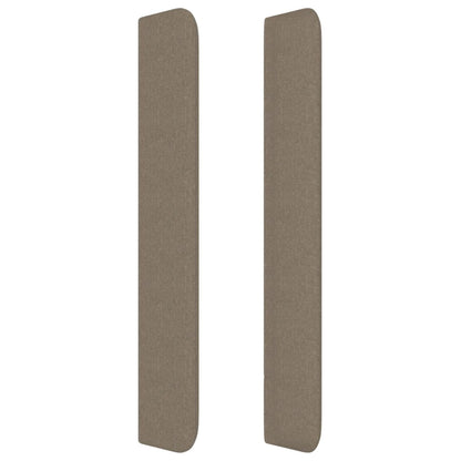 vidaXL Kopfteil mit Ohren Taupe 103x16x118/128 cm Stoff