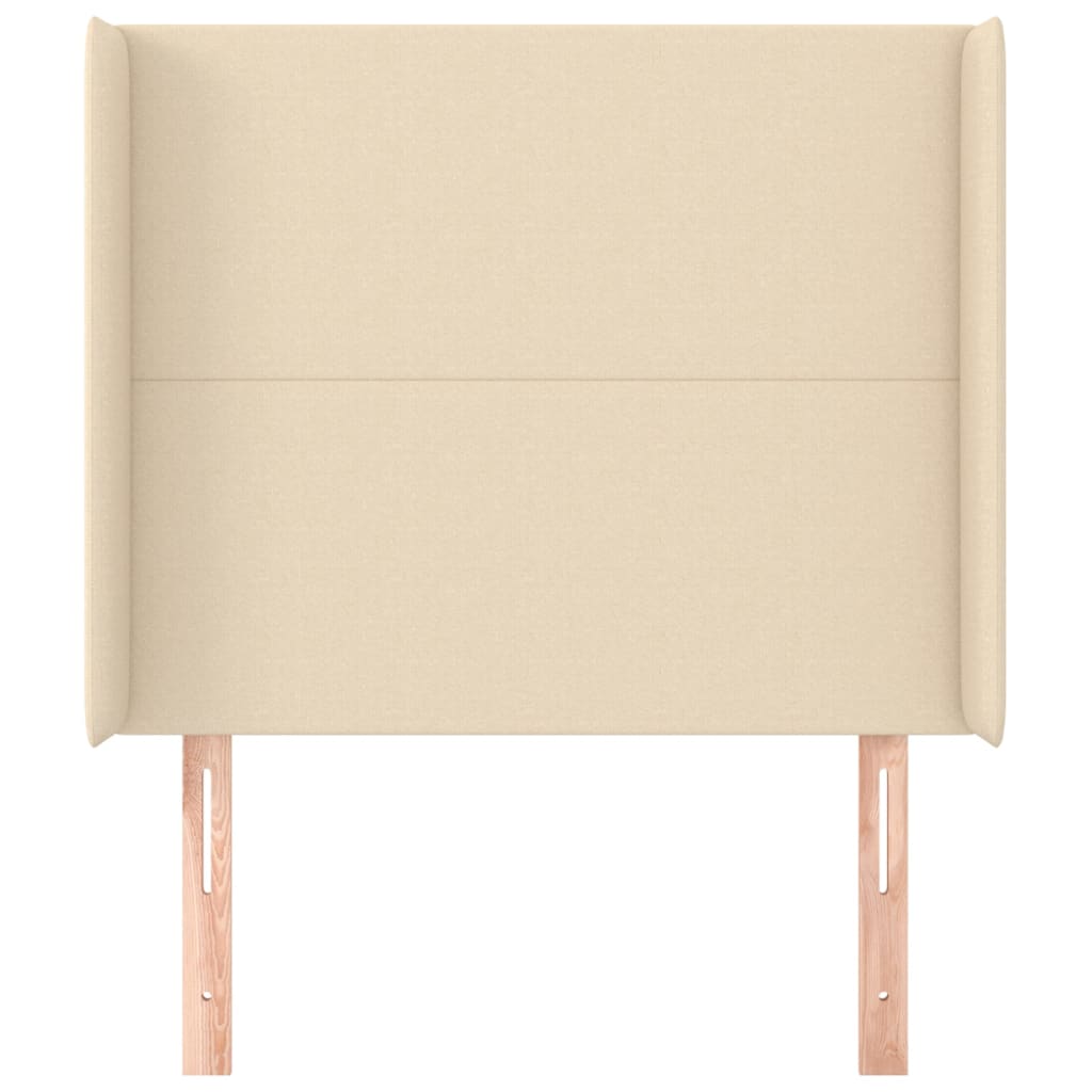 vidaXL Kopfteil mit Ohren Creme 103x16x118/128 cm Stoff