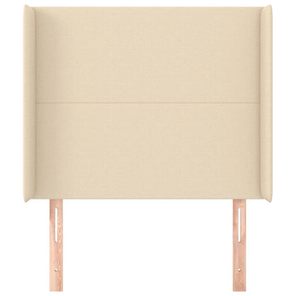 vidaXL Kopfteil mit Ohren Creme 103x16x118/128 cm Stoff