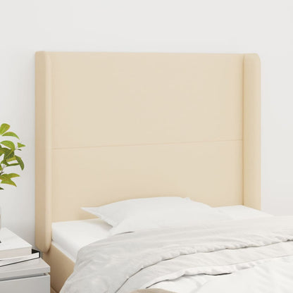 vidaXL Kopfteil mit Ohren Creme 103x16x118/128 cm Stoff