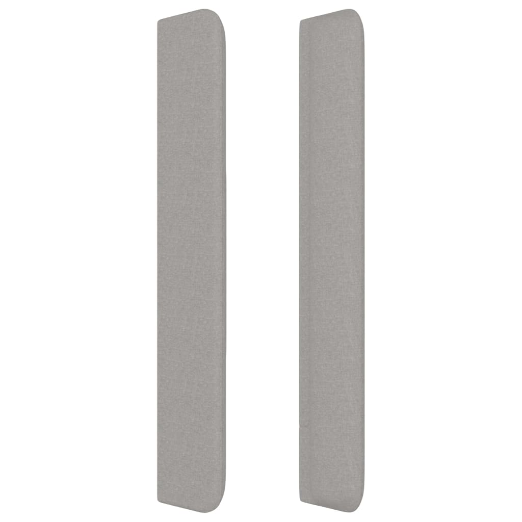 vidaXL Kopfteil mit Ohren Hellgrau 147x16x118/128 cm Stoff