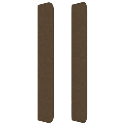 vidaXL Kopfteil mit Ohren Dunkelbraun 147x16x118/128 cm Stoff
