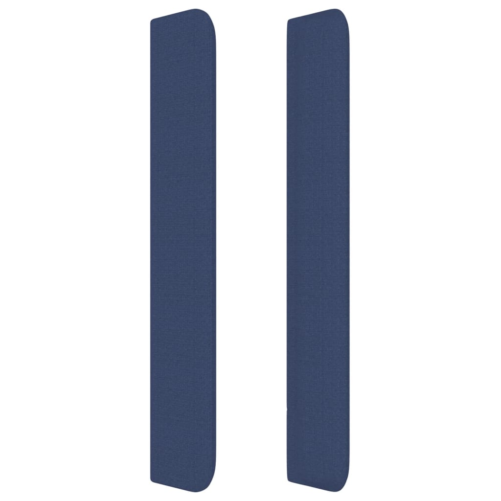 vidaXL Kopfteil mit Ohren Blau 147x16x118/128 cm Stoff