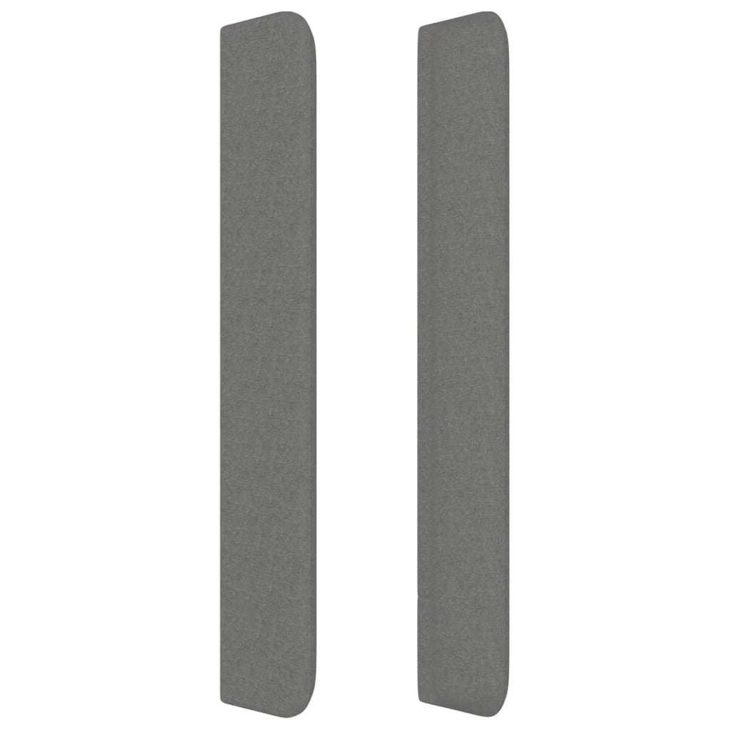vidaXL Kopfteil mit Ohren Dunkelgrau 163x16x118/128 cm Stoff