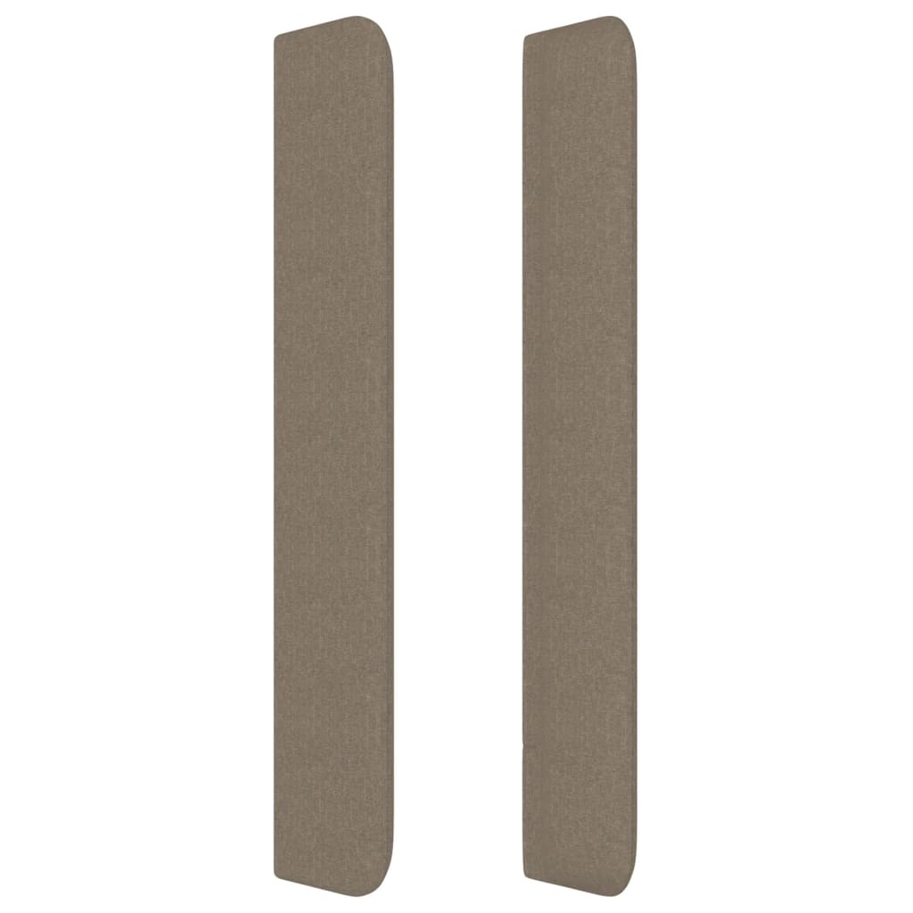vidaXL Kopfteil mit Ohren Taupe 163x16x118/128 cm Stoff