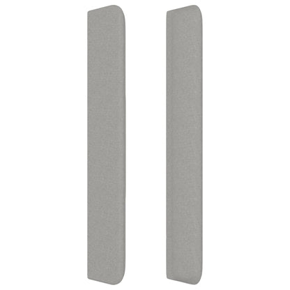 vidaXL Kopfteil mit Ohren Hellgrau 183x16x118/128 cm Stoff