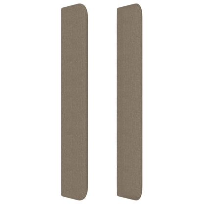 vidaXL Kopfteil mit Ohren Taupe 183x16x118/128 cm Stoff
