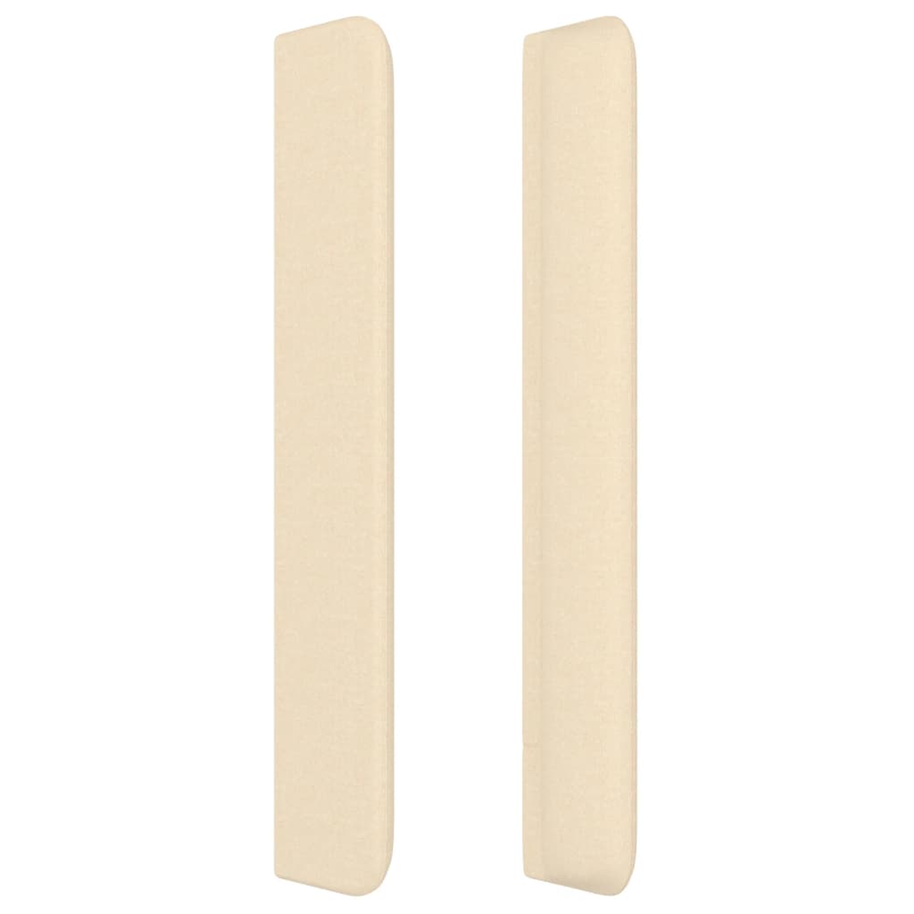 vidaXL Kopfteil mit Ohren Creme 183x16x118/128 cm Stoff